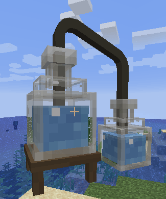 Potion bottles with semi-transparency.